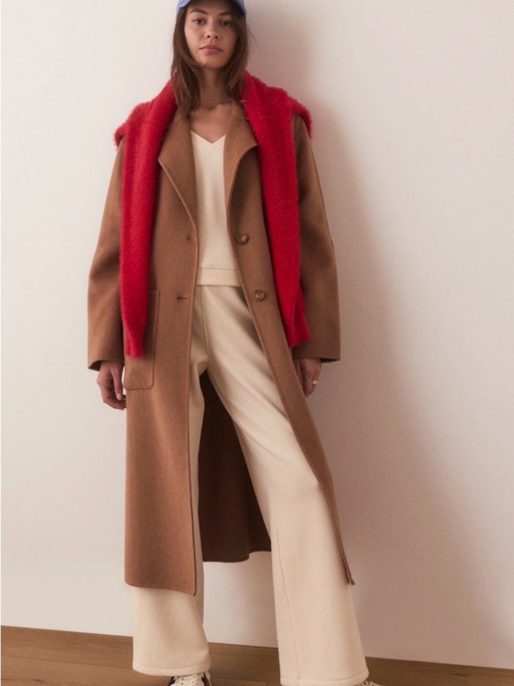 Marine Layer Colette Oversized Camel Coat